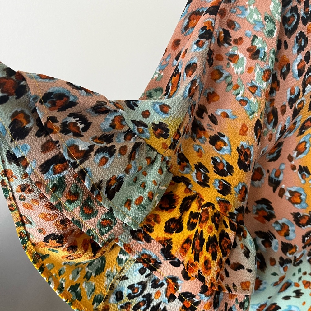 Adora Animal Print Bell Sleeve Shirt